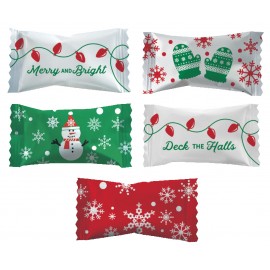 Assorted Sour Candies in Merry & Bright Wrappers Custom Branded