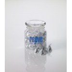 Custom Branded 22 Oz. Glass Jar w/ Stock Wrapped Candies