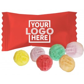 Logo Printed Assorted Sour Candies - Custom Wrapper  Logo Printed Assorted Sour Candies - Custom Wrapper