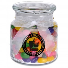 Custom Imprinted 22 Oz. Glass Jar w/ Assorted Regular Jelly Beans