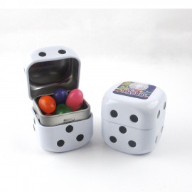 Custom Imprinted Roll the Dice Tin w/ Assorted Jelly Beans