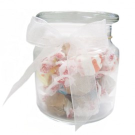 22 Oz. Glass Jar w/ Salt Water Taffy Custom Branded