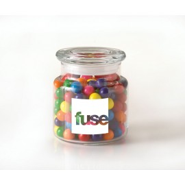 Promotional 22 Oz. Glass Jar w/ Personalized Candies