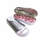 Sneaker Tin w/ Chocolate Buttons Custom Imprinted
