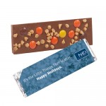 Logo Branded Foil Wrapped Belgian Chocolate Bar w/ Reese's Pieces & Peanut Butter Chips