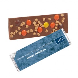 Logo Branded Foil Wrapped Belgian Chocolate Bar w/ Reese