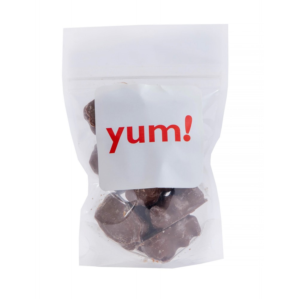Custom Imprinted Chocobears Snack Pouch (Chocolate Covered Cinnamon Gummi Bears) Custom Imprinted Chocobears Snack Pouch (Chocolate Covered Cinnamon Gummi Bears)