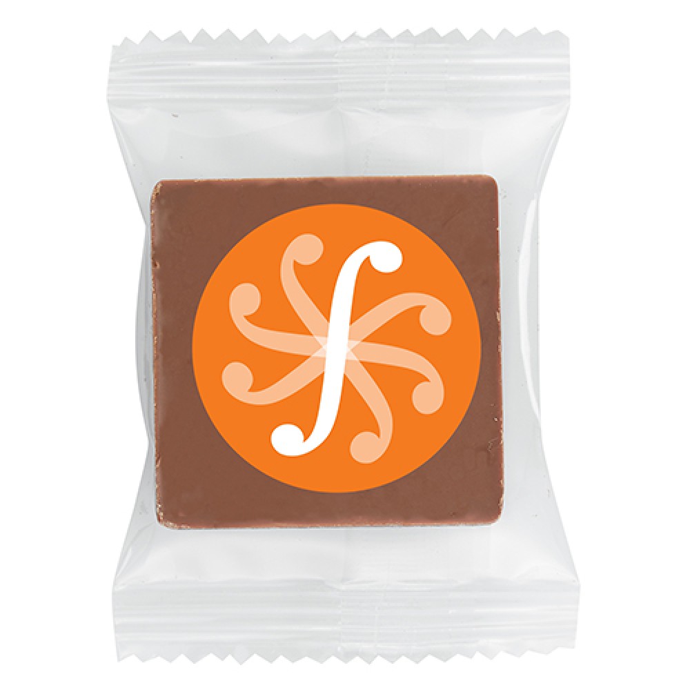 Bite Size Belgian Chocolate Square Custom Imprinted Bite Size Belgian Chocolate Square Custom Imprinted