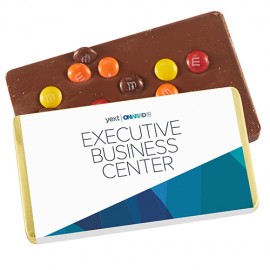 Foil Wrapped Belgian Chocolate Bar w/ Mini M&M