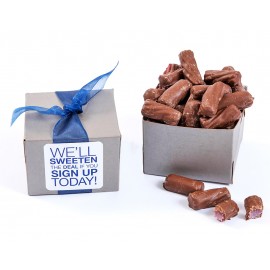 Logo Branded Jibberish Candy Carton (Milk Chocolate Covered Strawberry Licorice)