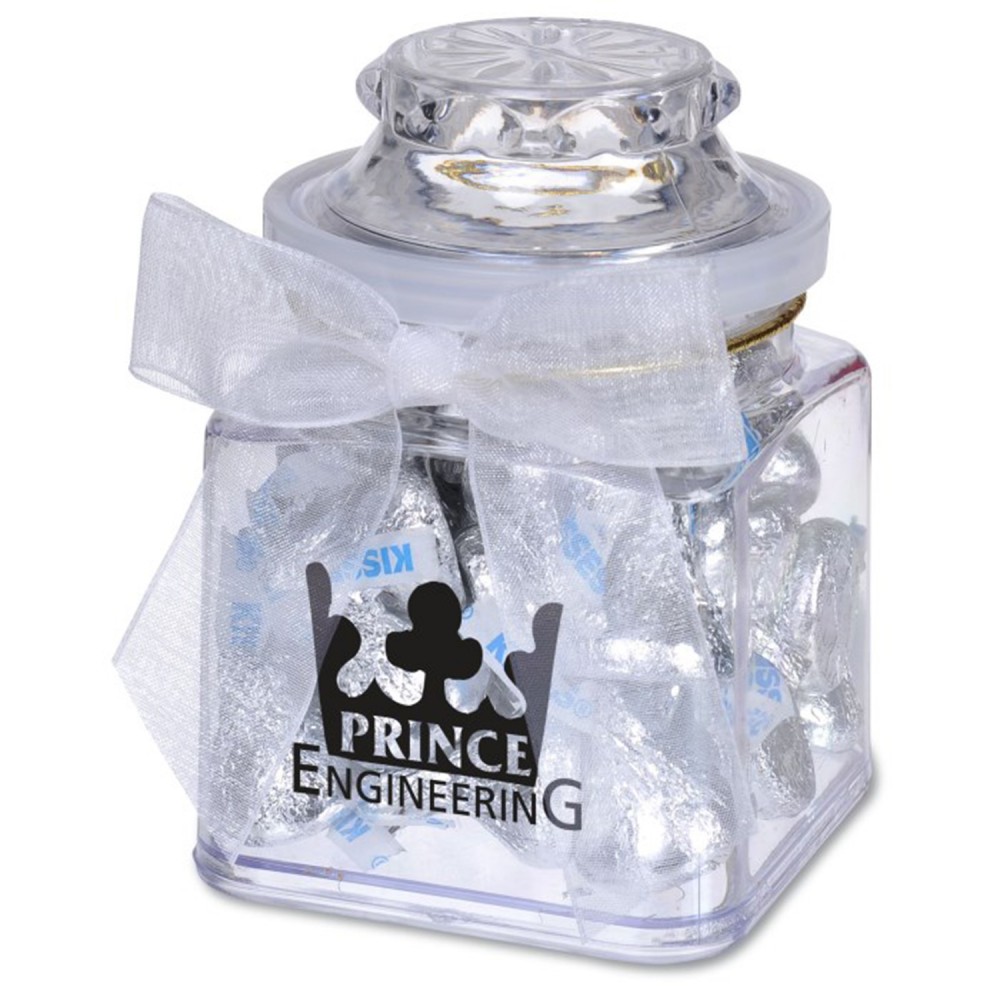 8 Oz. Plastic Jar w/ Hershey's Chocolate Kisses Logo Printed 8 Oz. Plastic Jar w/ Hershey's Chocolate Kisses Logo Printed