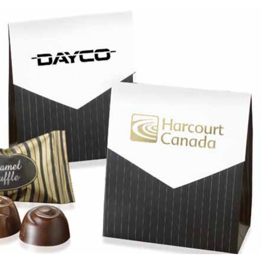 Mini Treat Pouch w/ Twist Wrapped Truffles Custom Branded Mini Treat Pouch w/ Twist Wrapped Truffles Custom Branded