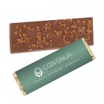 Foil Wrapped Belgian Chocolate Bar w/ Toffee Topping Custom Branded