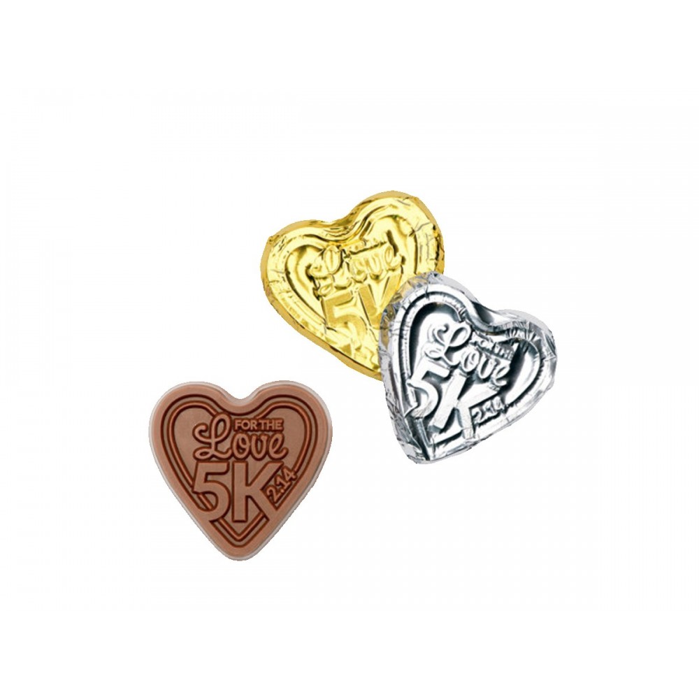Custom Premium Custom Foil-wrapped Chocolate Heart