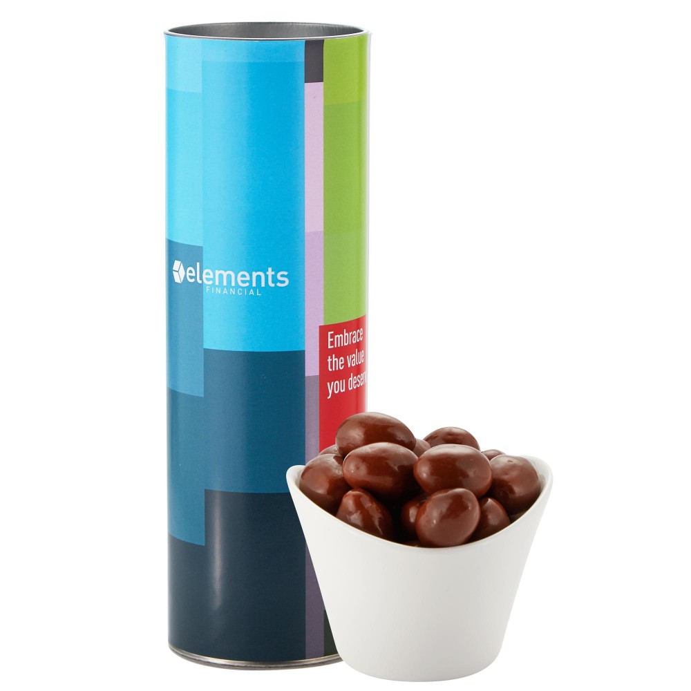 8" Snack Tube Collection- Milk Chocolate Almonds Custom Imprinted