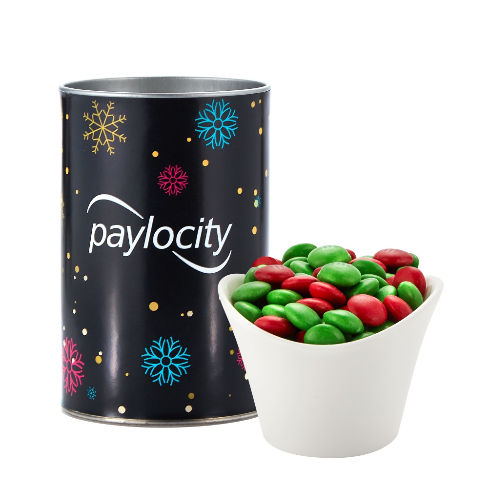 Custom Imprinted 4" Snack Tube Collection- Holiday M&M's