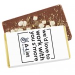 Foil Wrapped Belgian Chocolate Bar w/ Smores Topping Logo Printed