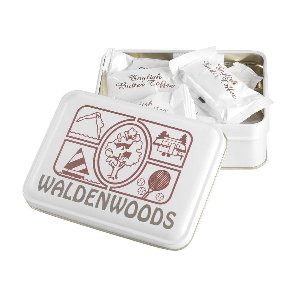 Custom Printed Keepsake Gift Tin w/ English Butter Toffee Custom Printed Keepsake Gift Tin w/ English Butter Toffee