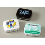 Logo Branded Domed Tin w/ Chocolate Buttons