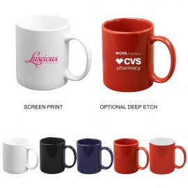 Promotional 12 Oz. "C" Handle Mug (Screen Printed)