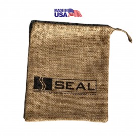 Logo Branded Burlap Sack W/Drawstring