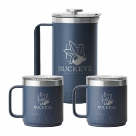 Personalized Yeti French Press and Mugs Kit  Personalized Yeti French Press and Mugs Kit