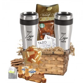 Coffee and Tea Gift Basket with Logo
