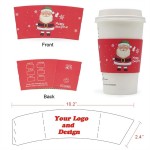 Full Color Customized Paper Coffee Cup Sleeves(Ocean) with Logo