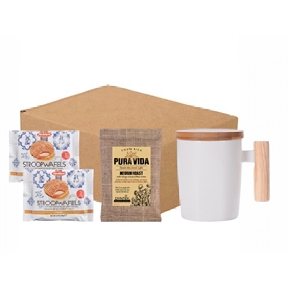 Customized Delightful Caramel Stroopwafels And Coffee Gift Kit