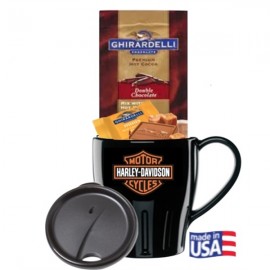 Promotional Made in USA Mug with Cocoa & Chocolate (Black)  Promotional Made in USA Mug with Cocoa & Chocolate (Black)