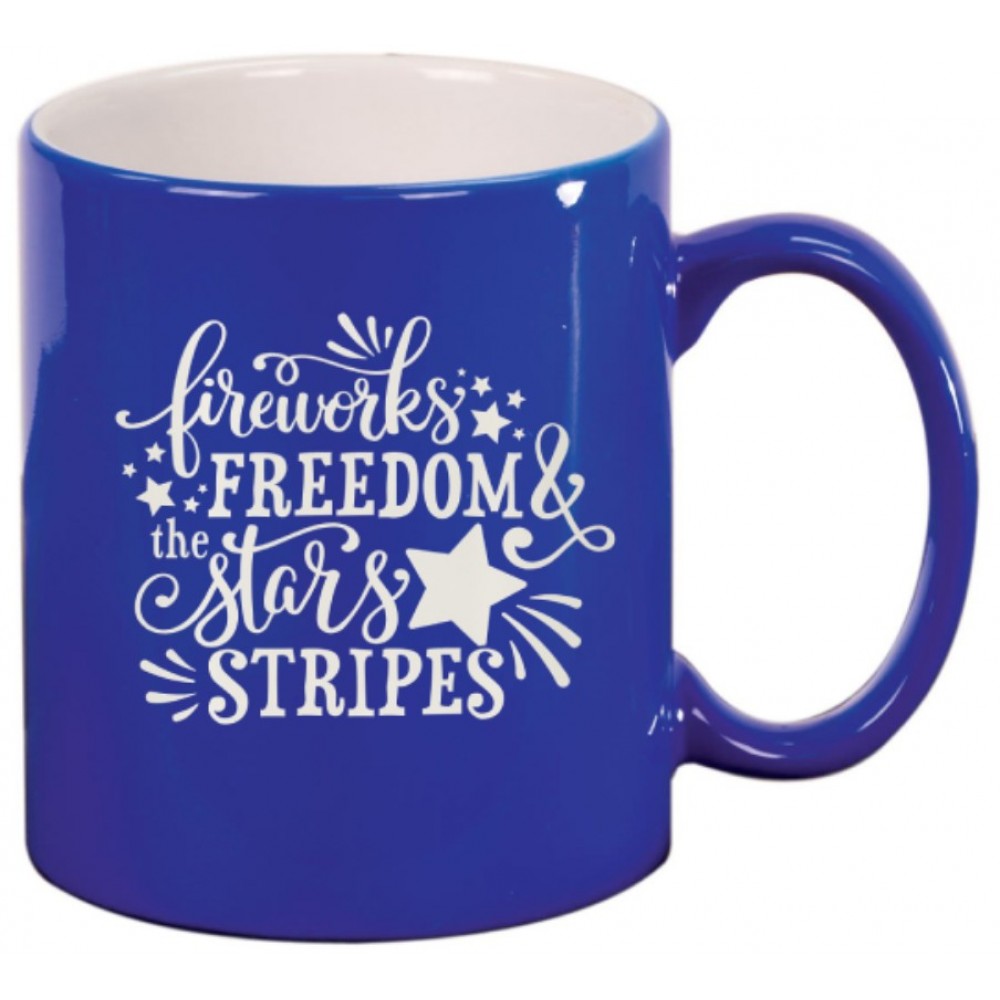 Promotional LazerMug 11 Oz. Round Ceramic Coffee Mug