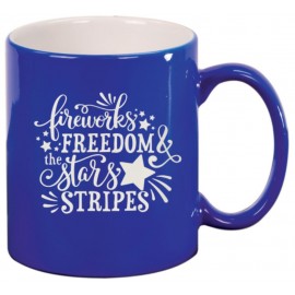 Promotional LazerMug 11 Oz. Round Ceramic Coffee Mug