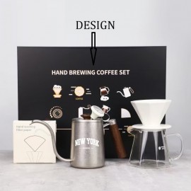 7-In-1 Pour Over Coffee Maker Set with Logo