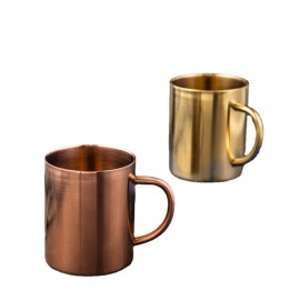 10 Ounce Plated Stainless Stainless Coffee Mug with Logo