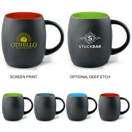 Logo Branded 14 Oz. The Black Pearl Coffee Mug (Screen Printed)