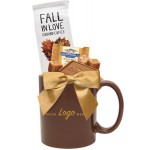 Fall Pumpkin Coffee & Chocolate Mug (Brown) Custom Printed