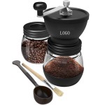 Lengthen Stainless Steel Handle Manual Coffee Grinder with Logo