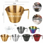 3.4oz 304 Stainless Steel Coffee Measuring Cup with Scale with Logo