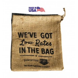 Burlap Bag W/Drawstring with Logo