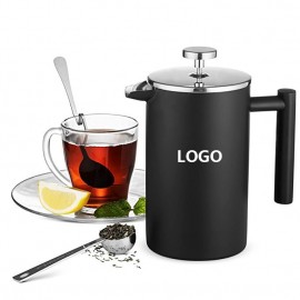 French Press Coffee Maker Black 350Ml with Logo