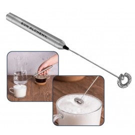 USB Stainless Handheld Rechargeable Milk Frother with Logo