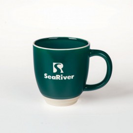 14 Oz. Bulk Green Sunrise Ceramic Mug with Logo  14 Oz. Bulk Green Sunrise Ceramic Mug with Logo
