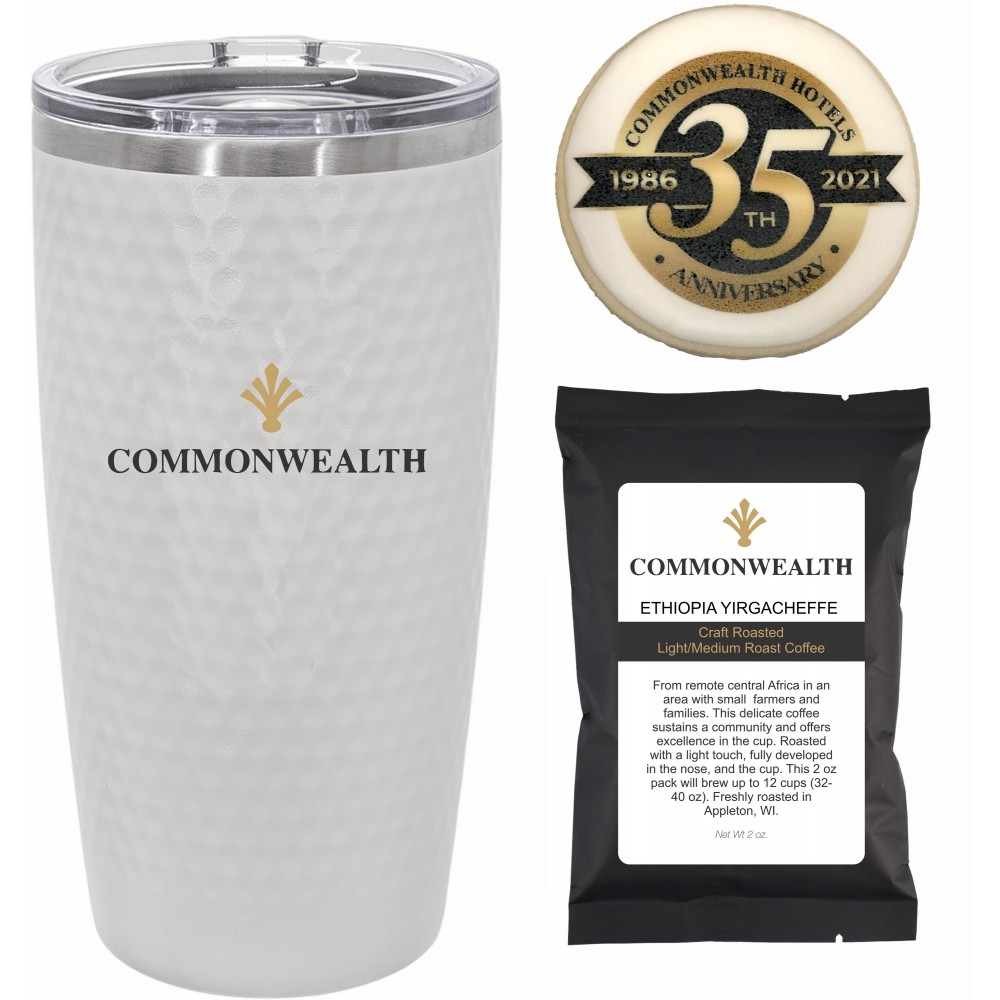 Golf Gift kit with Custom cookie, coffee and tumbler with Logo