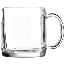 Clear Coffee Mug, Engraved, 12 1/4 oz with Logo