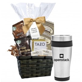 Starbucks Coffee, Tea & Tumbler Basket with Logo  Starbucks Coffee, Tea & Tumbler Basket with Logo