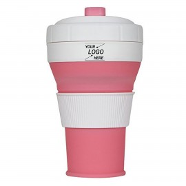 Customized 16 oz Collapsible Travel Coffee Mug