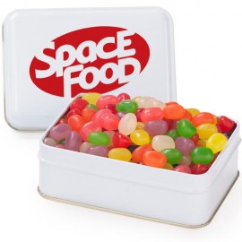 Small Rectangle Tin - Assorted Jelly Bean with Logo