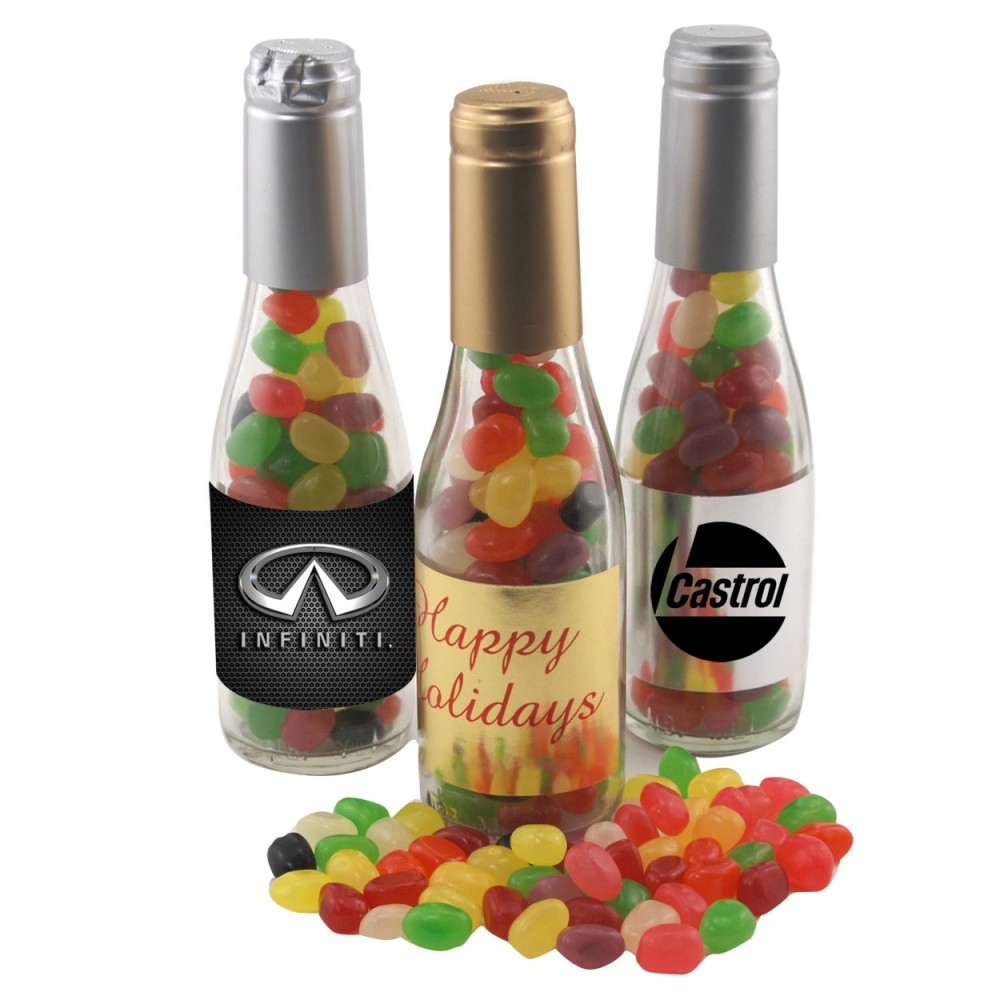 Custom Printed Champagne Bottle w/Jelly Beans