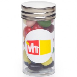 Logo Branded Small Tubes with Black Cap - Jelly Belly Jelly Beans