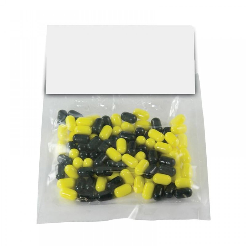Candy Bag With Header Card (Large) - Corporate Color Chocolates, Corporate Color Jelly Beans Logo Branded Candy Bag With Header Card (Large) - Corporate Color Chocolates, Corporate Color Jelly Beans Logo Branded
